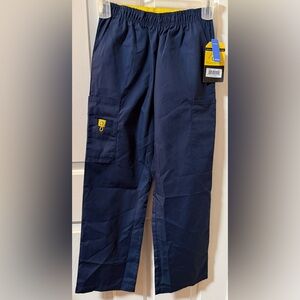 WonderWink Women’s Dark Blue Scrub Pants SIze XS Petites Medical Nurse Docto